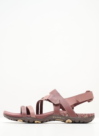 Women Flip Flops & Sandals Sandspur Pink Leather Merrell