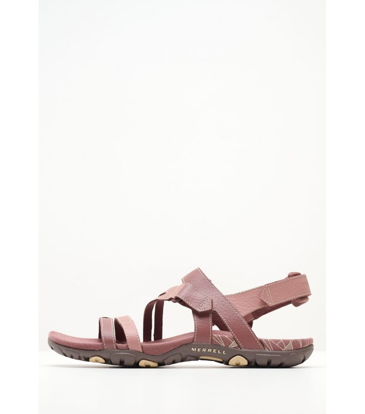 Women Flip Flops & Sandals Sandspur Pink Leather Merrell