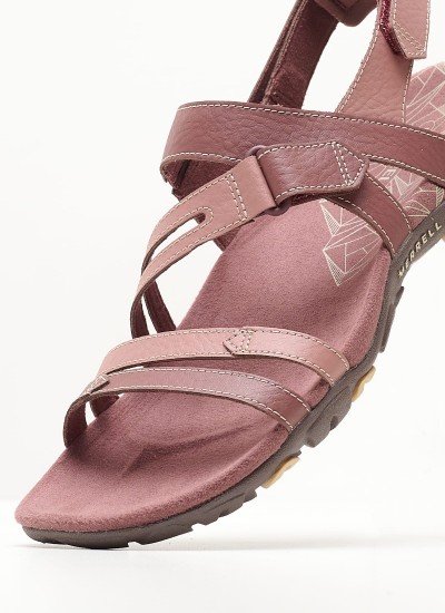 Women Flip Flops & Sandals Sandspur Pink Leather Merrell