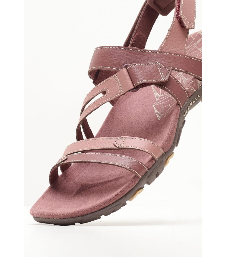 Women Flip Flops & Sandals Sandspur Pink Leather Merrell