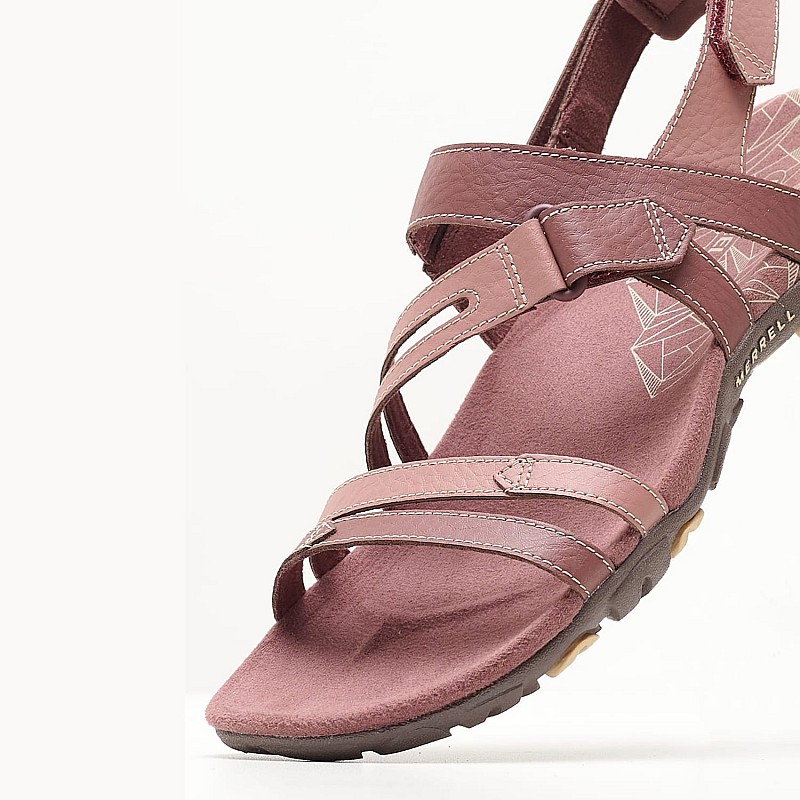 Women Flip Flops & Sandals Sandspur Pink Leather Merrell