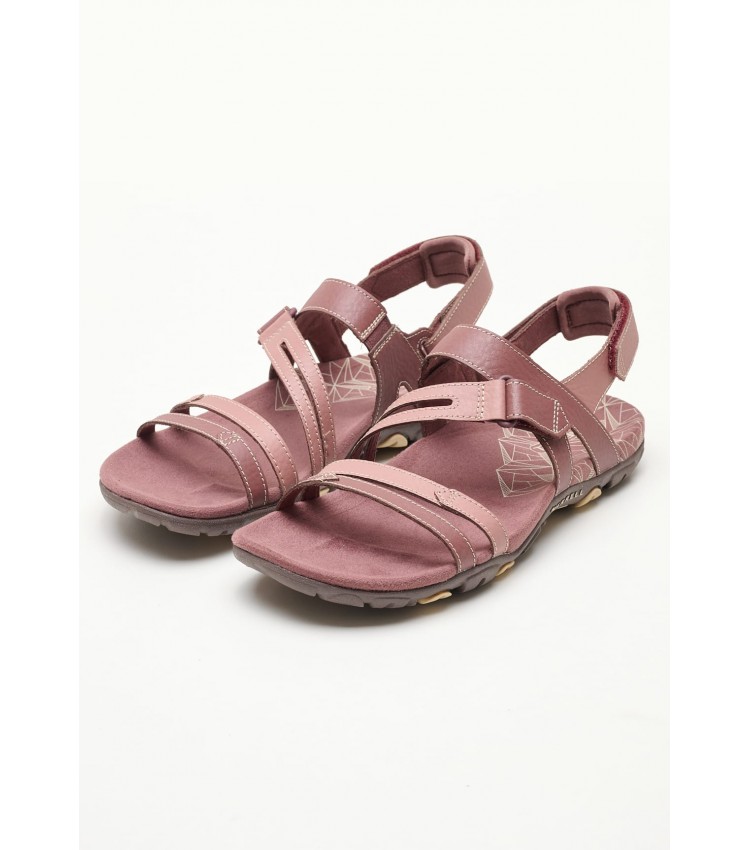 Women Flip Flops & Sandals Sandspur Pink Leather Merrell