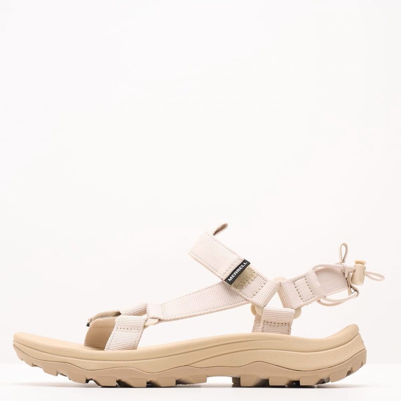 Women Flip Flops & Sandals Speed.Fusion Beige Fabric Merrell