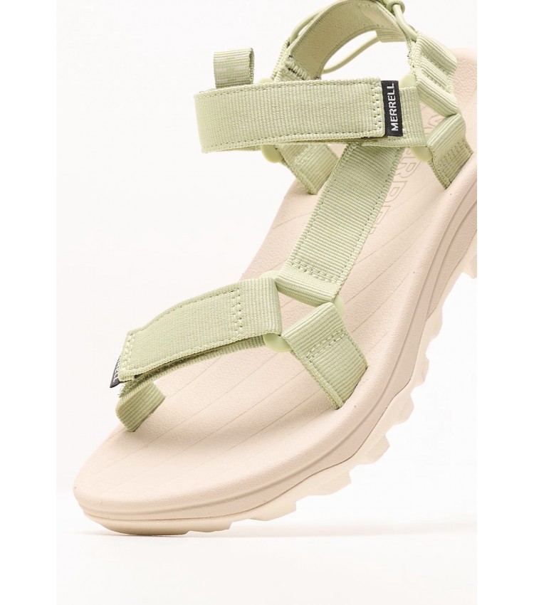 Women Flip Flops & Sandals Speed.Fusion Green Fabric Merrell