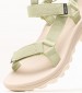 Women Flip Flops & Sandals Speed.Fusion Green Fabric Merrell