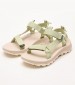 Women Flip Flops & Sandals Speed.Fusion Green Fabric Merrell