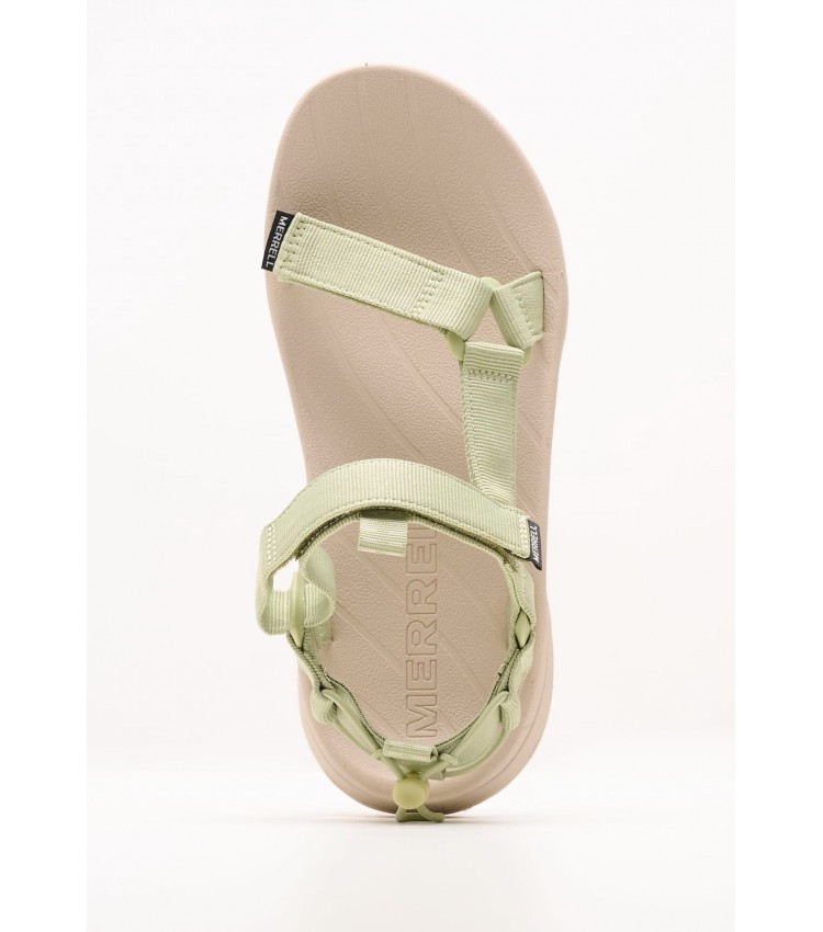 Women Flip Flops & Sandals Speed.Fusion Green Fabric Merrell