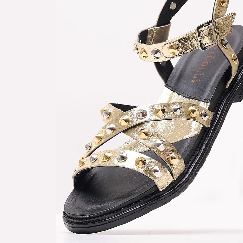 Γυναικεία Flats 1Tato200 Χρυσό Δέρμα Dei Colli