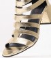 Women Sandals 1Tonic106 Gold Leather Dei Colli