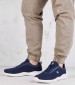 Men Casual Shoes Komfu Blue Fabric Lumberjack