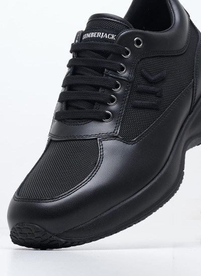 Men Casual Shoes 16605 Black Leather Callaghan