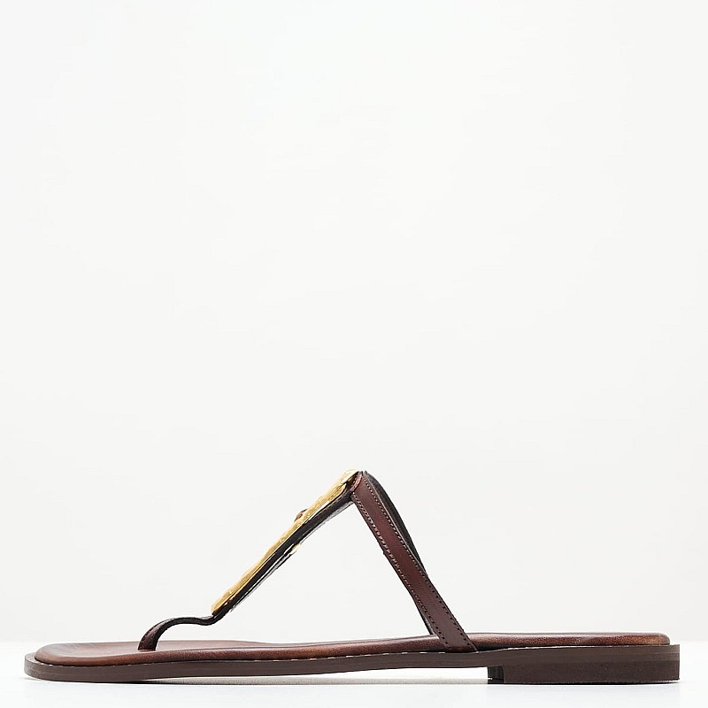 Women Flats 02.310 Brown Leather MAKIS KOTRIS
