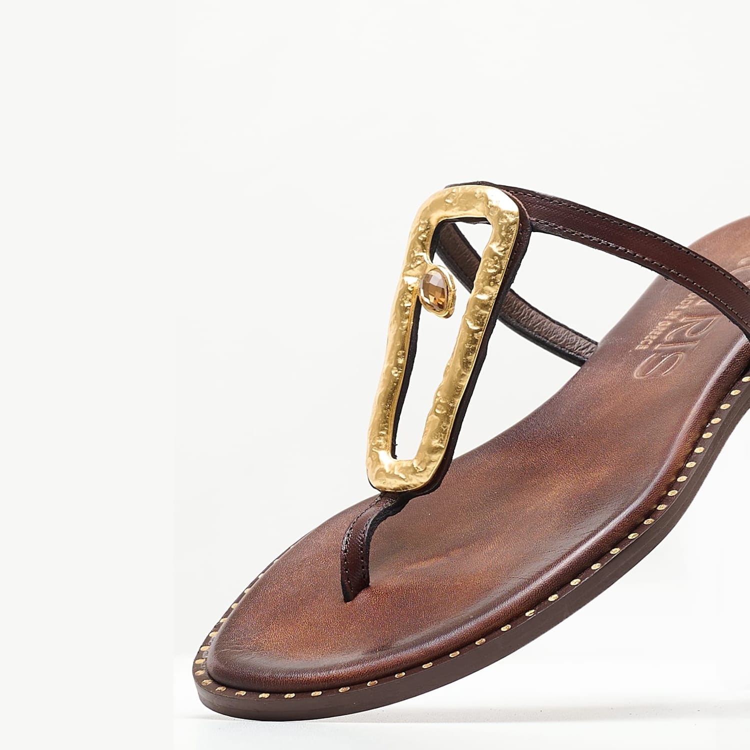 Women Flats 02.310 Brown Leather MAKIS KOTRIS