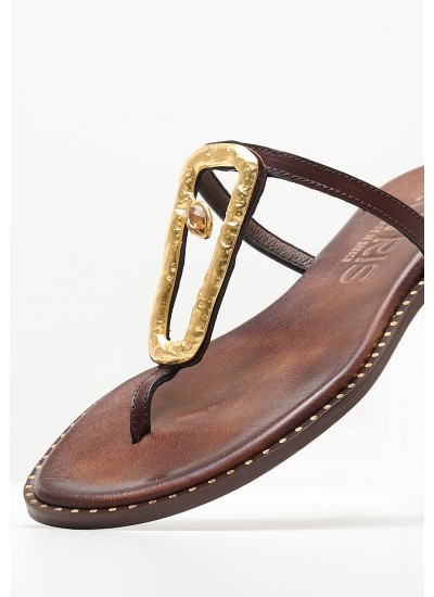 Γυναικεία Flats Hardware.Flat Ταμπά Δέρμα Tommy Hilfiger