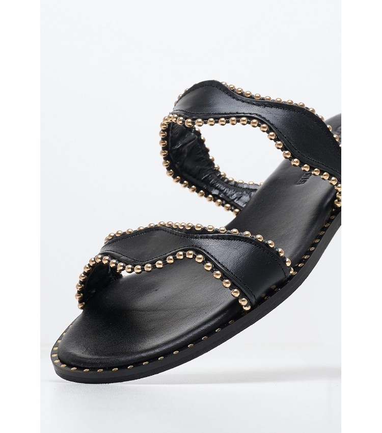 Women Flats 04.027.1 Black Leather MAKIS KOTRIS