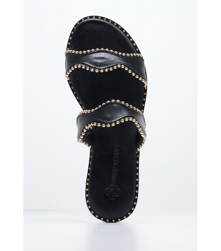 Women Flats 04.027.1 Black Leather MAKIS KOTRIS