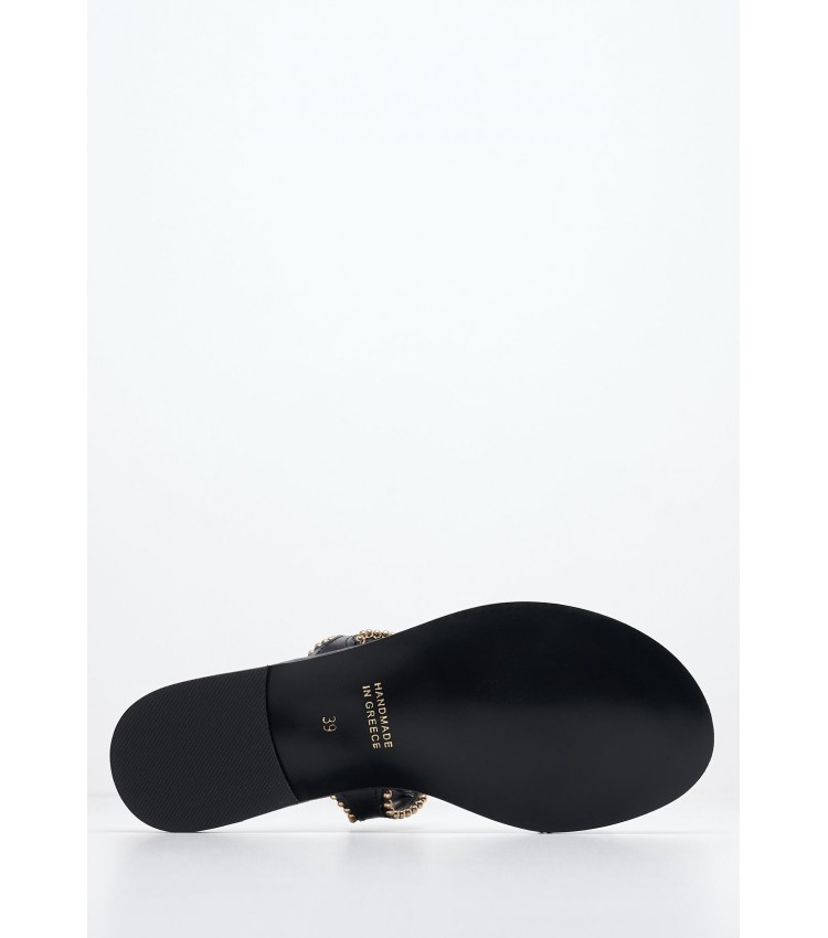 Women Flats 04.027.1 Black Leather MAKIS KOTRIS