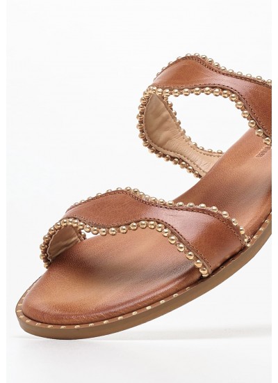 Women Sandals 89.809 Bronze Leather MAKIS KOTRIS