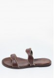 Women Flats 04.027.1 Brown Leather MAKIS KOTRIS