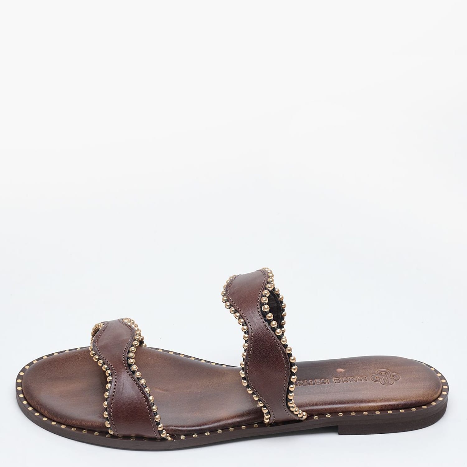 Γυναικεία Flats 04.027.1 Καφέ Δέρμα Makis Kotris
