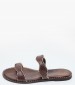 Women Flats 04.027.1 Brown Leather MAKIS KOTRIS