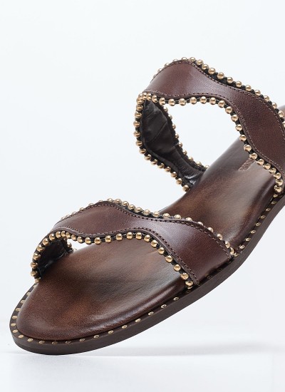 Γυναικεία Flats Gizeh.Bs Καφέ ECOleather Birkenstock