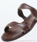 Women Flats 04.027.1 Brown Leather MAKIS KOTRIS