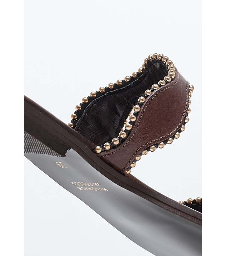 Women Flats 04.027.1 Brown Leather MAKIS KOTRIS