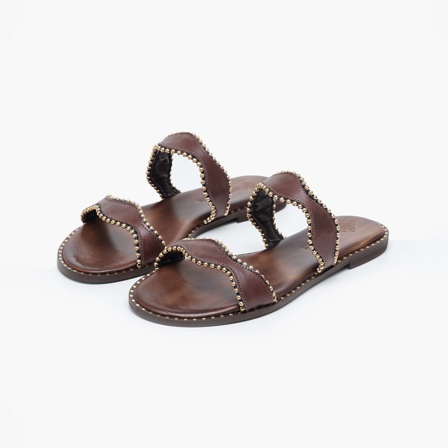 Women Flats 04.027.1 Brown Leather MAKIS KOTRIS Women Flats 04.027.1 Brown Leather MAKIS KOTRIS