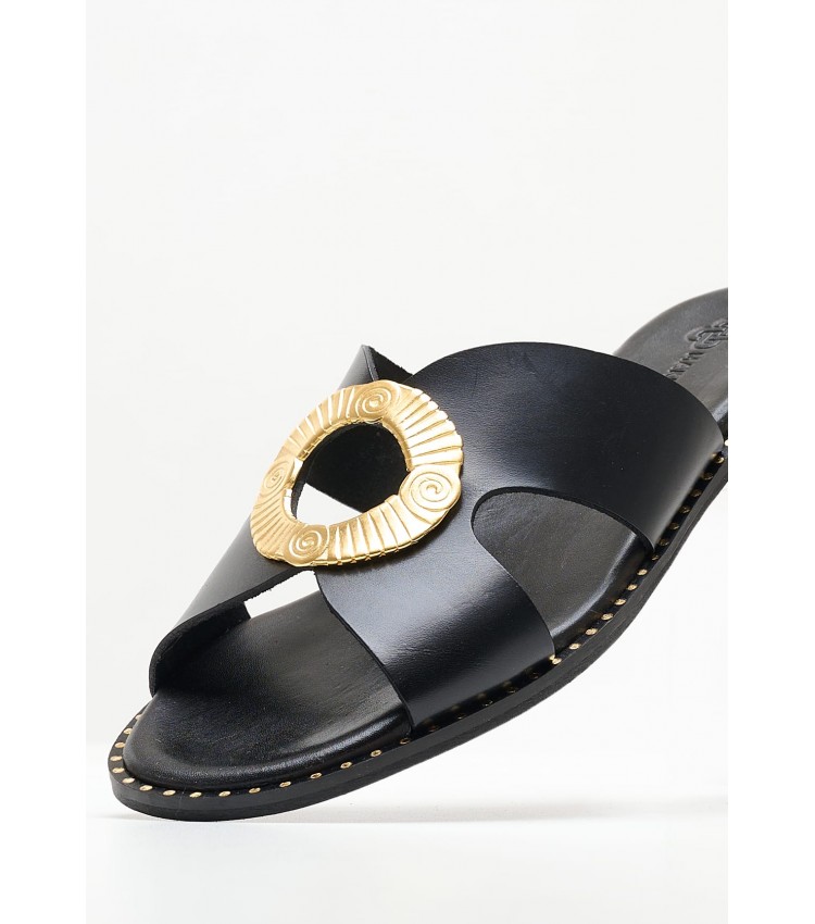 Women Flats 04.551 Black Leather MAKIS KOTRIS