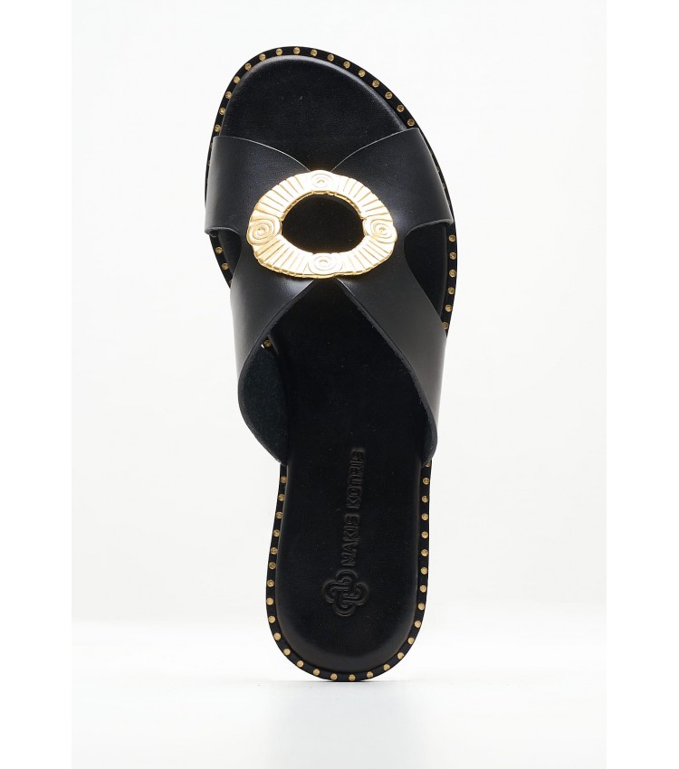 Women Flats 04.551 Black Leather MAKIS KOTRIS