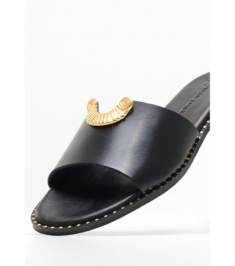 Women Flats 04.553 Black Leather MAKIS KOTRIS