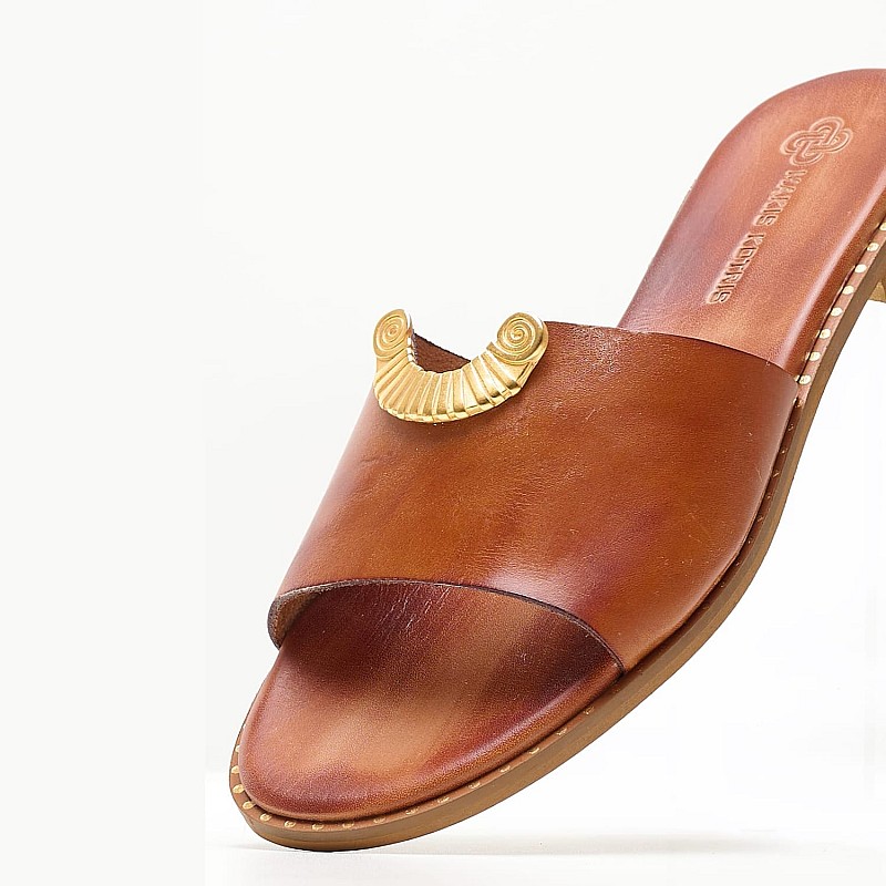 Γυναικεία Flats 04.553 Ταμπά Δέρμα Makis Kotris
