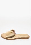 Γυναικεία Flats 04.553 Χρυσό Δέρμα Makis Kotris