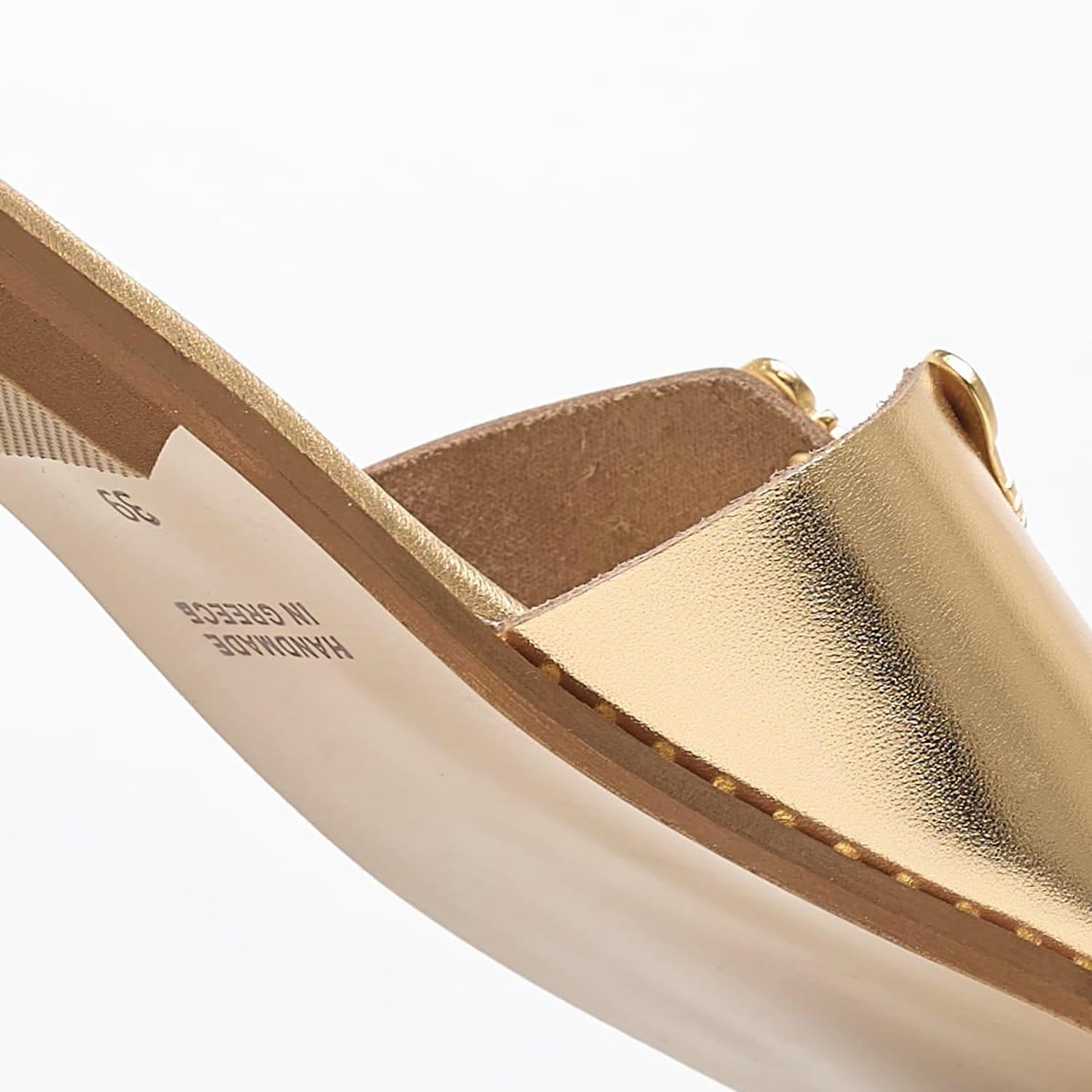 Women Flats 04.553 Gold Leather MAKIS KOTRIS Women Flats 04.553 Gold Leather MAKIS KOTRIS