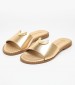 Women Flats 04.553 Gold Leather MAKIS KOTRIS