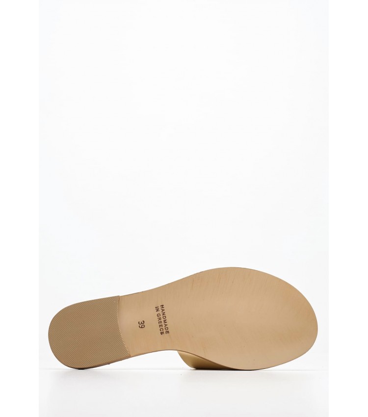 Women Flats 04.553 Gold Leather MAKIS KOTRIS