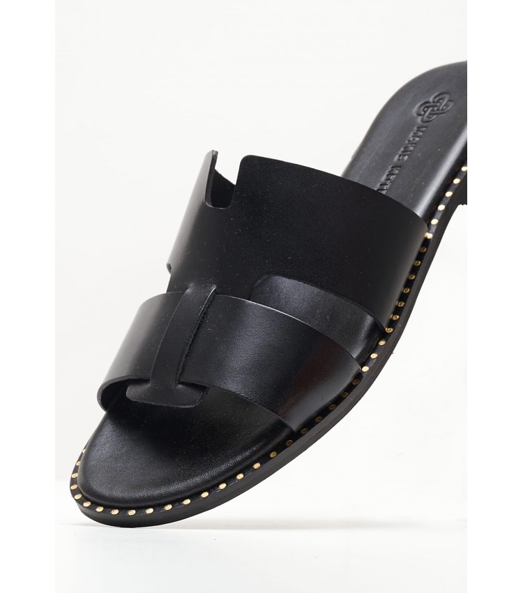 Women Flats 04.555 Black Leather MAKIS KOTRIS