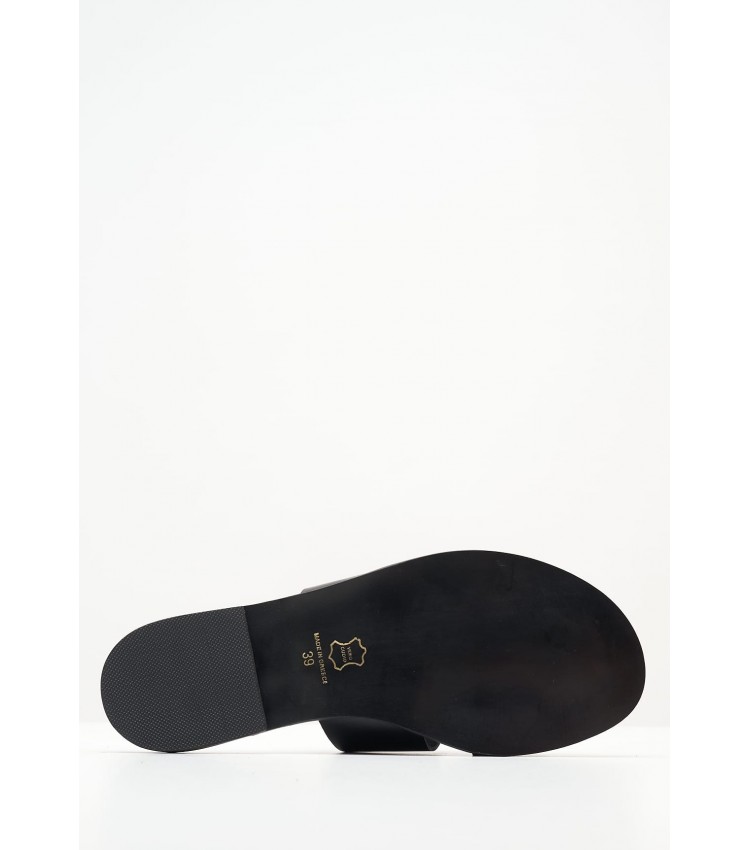 Women Flats 04.555 Black Leather MAKIS KOTRIS