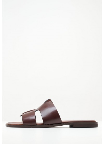 Γυναικεία Flats 2125.117134 Λαδί Δέρμα MF