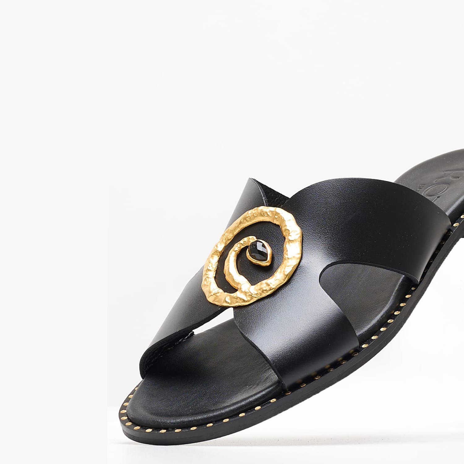 Γυναικεία Flats 04.580 Μαύρο Δέρμα Makis Kotris