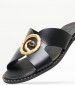 Women Flats 04.580 Black Leather MAKIS KOTRIS