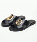 Women Flats 04.580 Black Leather MAKIS KOTRIS