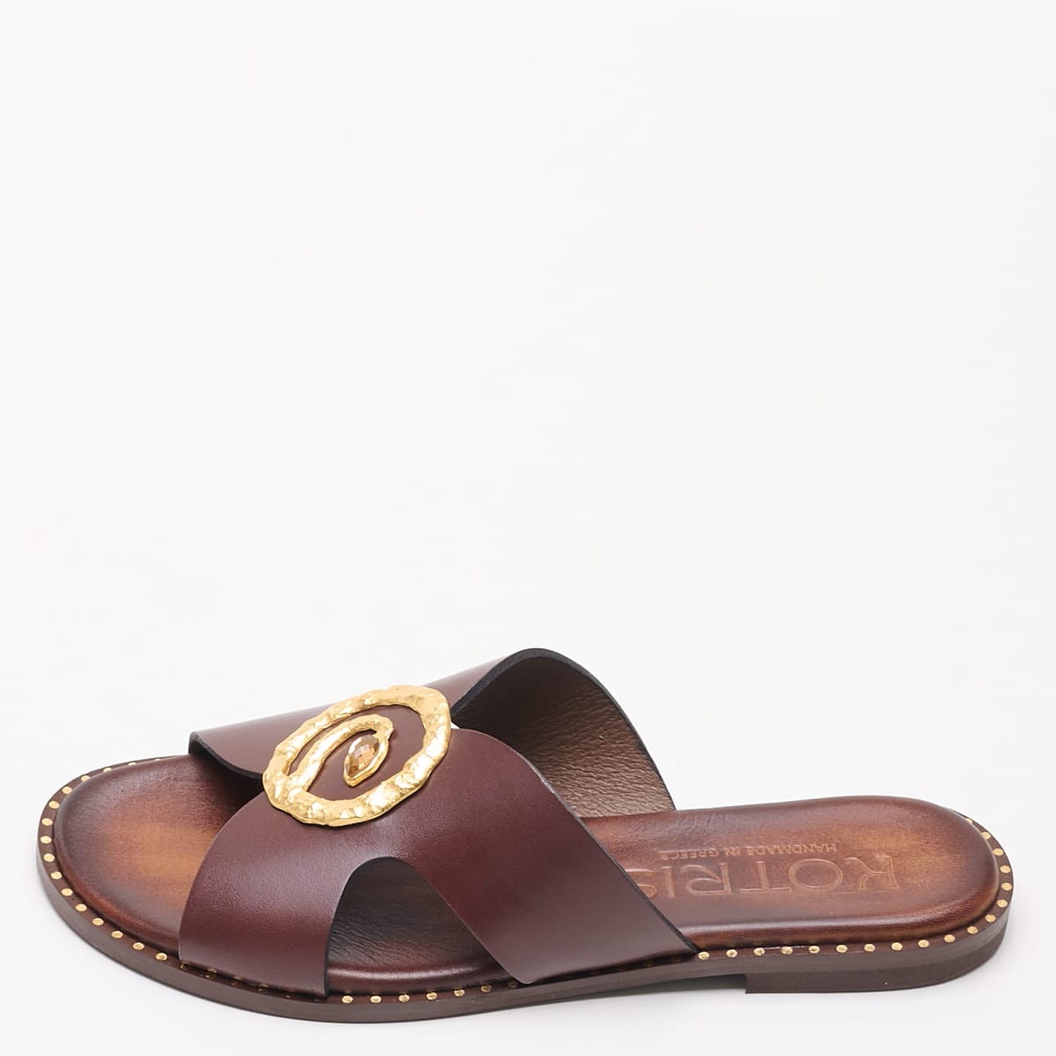 Γυναικεία Flats 04.580 Καφέ Δέρμα Makis Kotris