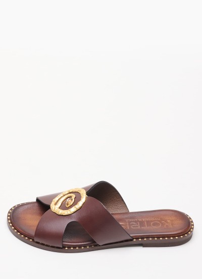 Γυναικεία Flats Arizona.Fog Μωβ Δέρμα Birkenstock