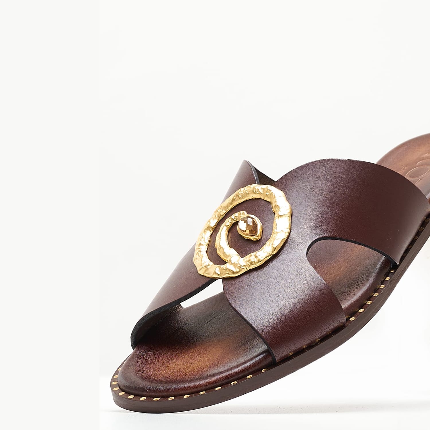 Γυναικεία Flats 04.580 Καφέ Δέρμα Makis Kotris