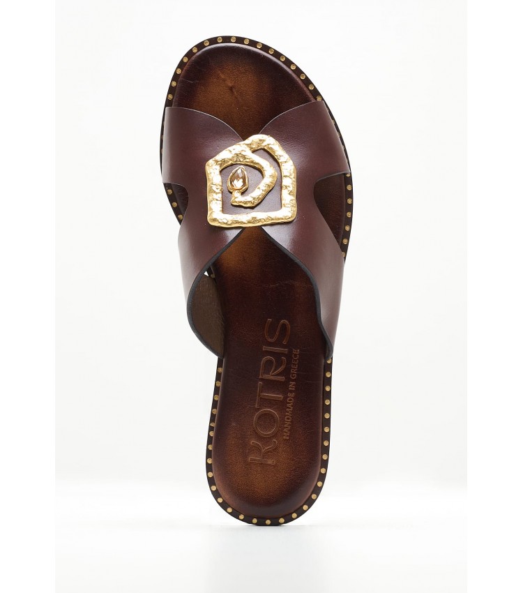 Women Flats 04.580 Brown Leather MAKIS KOTRIS