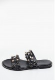 Women Flats 04.645.S Black Leather MAKIS KOTRIS