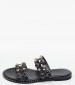 Women Flats 04.645.S Black Leather MAKIS KOTRIS