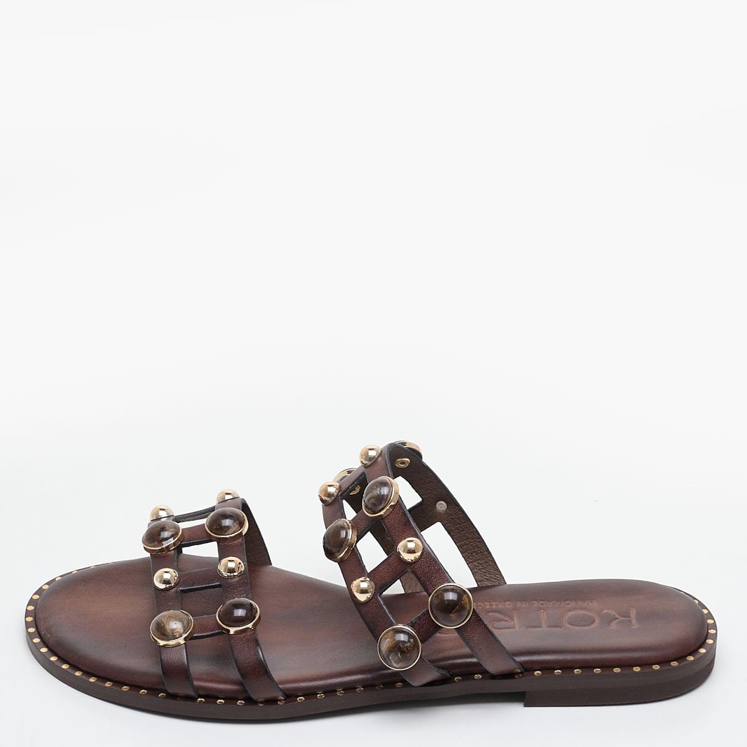 Γυναικεία Flats 04.645.S Καφέ Δέρμα Makis Kotris